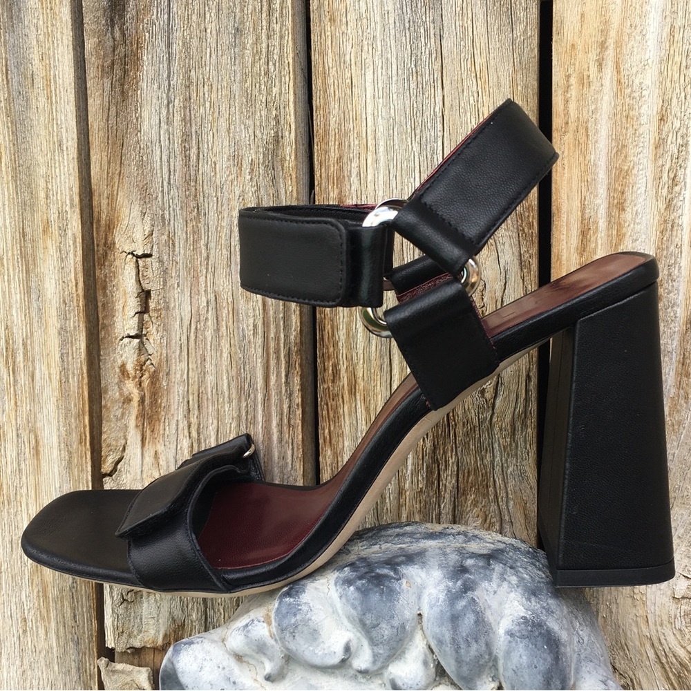 New Staud Betty Block Heel Sandal Leather Black 37 - Picture 16 of 16